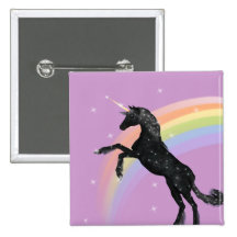 Licorne d'arc-en-ciel badge avec épingle