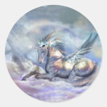 Licorne d'autocollant d'art de paix