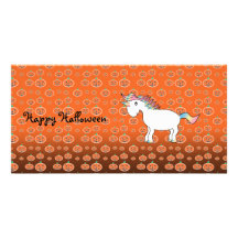 Licorne de Halloween Photocarte Personnalisée
