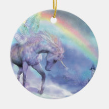 Licorne de l'ornement de vacances d'arc-en-ciel