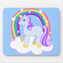 Licorne magique mignonne avec l'arc-en-ciel (perso tapis de souris