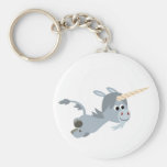 Licorne mignonne pressé Keychain de bande dessinée porte-clés