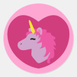 Licorne rose adhésifs