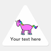 Licorne rose avec la crinière d'arc-en-ciel adhésifs