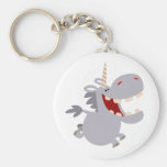 Licorne Toothy mignonne Keychain de bande dessinée porte-clés