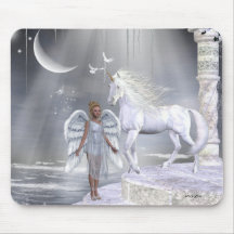 Licornes Mousepad de Fae d'anges Tapis De Souris