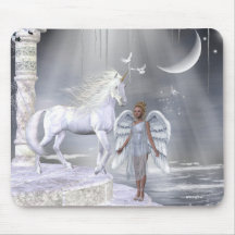 Licornes Mousepad de Fae d'anges Tapis De Souris