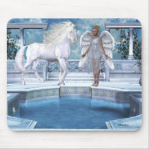 Licornes Mousepad de Fae d'anges Tapis De Souris