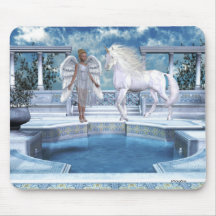 Licornes Mousepad de Fae d'anges Tapis De Souris