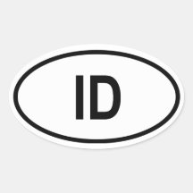 L'Idaho "identification " Autocollants