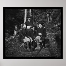 Lieutenants Custer, Bowen et Jones 1862 Poster