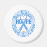 LightBlueHeartRibbonBeAwareFindCureLight Aimant Pour Réfrigérateur