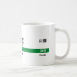 Ligne 山手線駅名看板東京 de Yamanote de TOKYO Tasse À Café