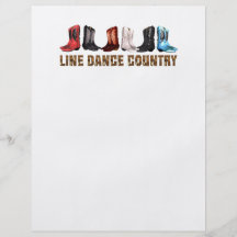 Ligne danse de pays de PIÈCE EN T Prospectus En Couleur