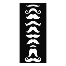 Ligne de moustache motif pour double carte