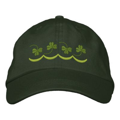 Ligne de shamrock chapeau brodé Ligne de shamrock chapeau brodé