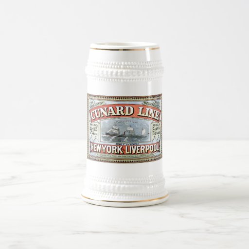 Ligne New York Liverpool 1875 de Cunard Tasse À Café