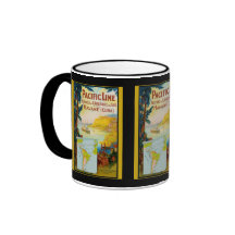 Ligne Pacifique voyage vintage Tasses