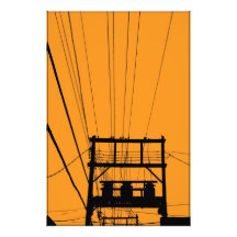 Lignes électriques impressions photographiques