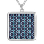 Lignes et nuances incurvées par zigzag de bleu de  colliers