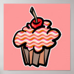 lignes onduleuses petit gâteau posters