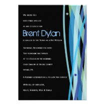 Lignes simples invitation d'invitation de Mitzvah  invitations