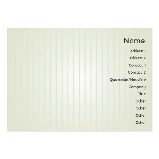 Lignes Vertes - potelées Cartes De Visite Personnelles