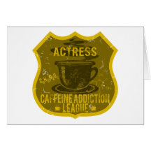 Ligue de dépendance de caféine d'actrice cartes de vœux
