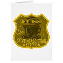 Ligue de dépendance de caféine de géologue carte