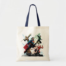 Ligue de justice - groupe 1 sacs de toile
