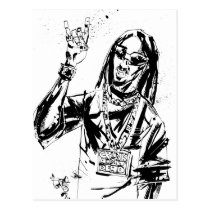 Lil Jon "collaboration par JIM Mahfood et Lil Jon  cartes postales