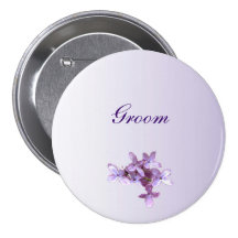 Lilac Wedding Groom Pin