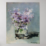 Lilas dans un verre par la copie de Manet Poster
