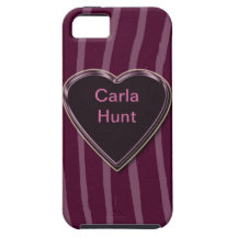 "Lilas de peau de zèbre/profondément/rose " compag iPhone 5 Case