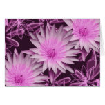 Lillies roses élégants - cartes vierges personnali