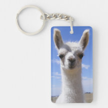 Lily Llama Cria Rectangular Acrylic Keychain