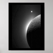 L'image magnifique de la NASA, la lune s'est allum Affiche