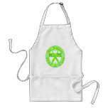 LimeGreenHeartRibbonBeAwareFindCureLight Tabliers