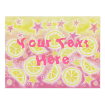 Limonade rose carte postale des "vos textes"