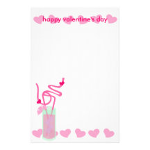 Limonade rose pour deux papier à lettre personnalisé