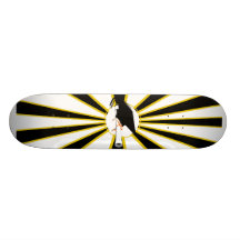 L'inclinaison de casquette de diplômé avec l'école skateboards personnalisés