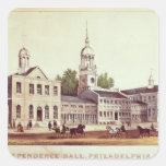 L'indépendance Hall, Philadelphie Autocollant Carré
