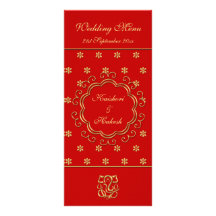 L'Indien de modèle de menu de mariage a inspiré le Carte Double