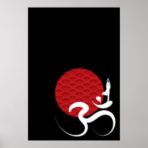 L'Indien spirituel de yoga rouge de Sun méditent l Affiche