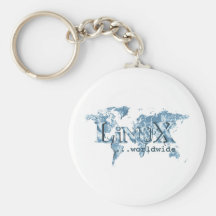 Linux dans le monde entier porte-clés