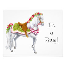 L'invitation de cheval de rose