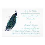 L'invitation de mariage de collection de paon