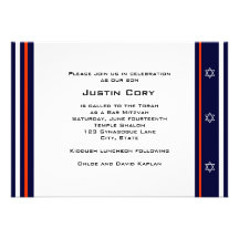 L'invitation de Mitzvah de barre folâtre des Detro