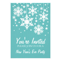 L'invitation de nouvelle année de flocons de neige