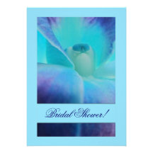 L'invitation nuptiale de douche d'orchidée bleue